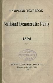 Campaign text-book of the National Democratic party, 1896