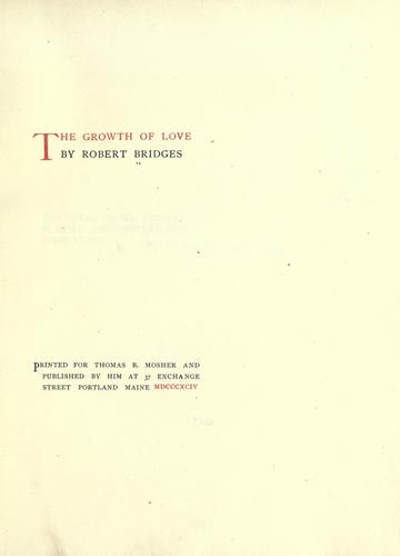 The growth of love