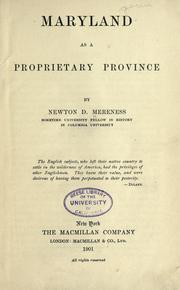 Maryland as a proprietary province