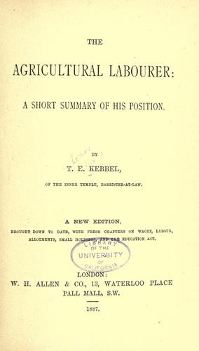 The agricultural labourer