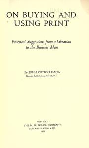 On buying and using print, practical suggestions from a librarian to the business man