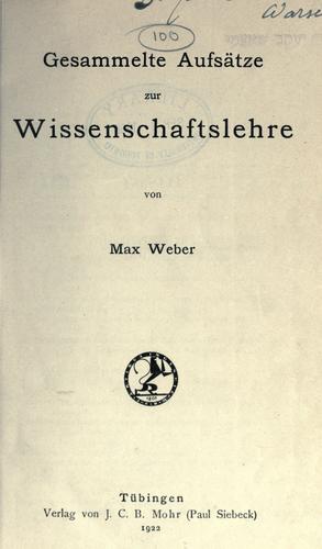 Gesammelte Aufsätze zur Wissenschaftslehre