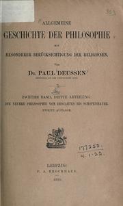 Allgemeine Geschichte der Philosophie, mit besonderer Berücksichtigung der Religionen