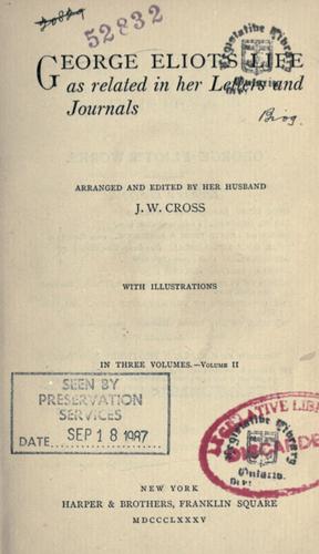 George Eliot's life as related in her letters and journals