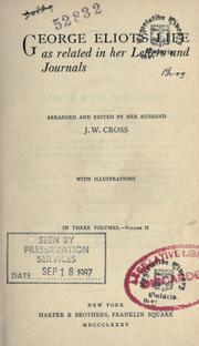 George Eliot's life as related in her letters and journals