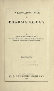 A laboratory guide in pharmacology