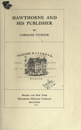 Hawthorne and his publisher