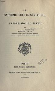 Le système verbal sémitique et l'expression du temps