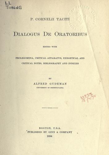 Dialogus de oratoribus