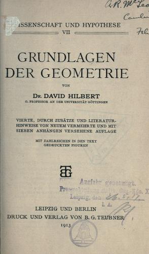 Grundlagen der Geometrie