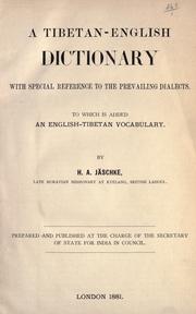 Handwörterbuch der tibetischen Sprache