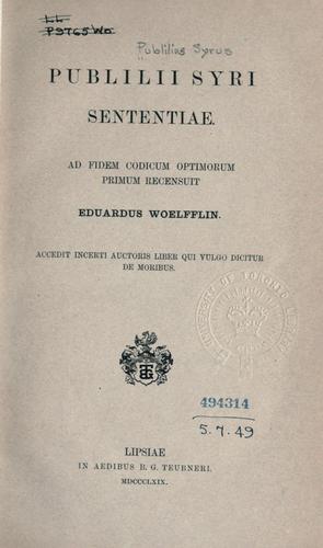 Sententiae