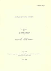 Montana geothermal handbook