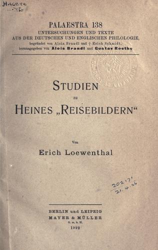 Studien zu Heines "Reisebildern"