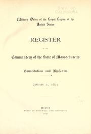 Register of the Commandery of the State of Massachusetts
