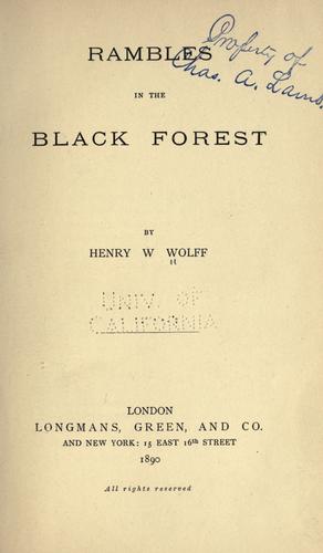 Rambles in the Black Forest
