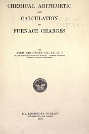 Chemical arithmetic and calculation of furnace charges