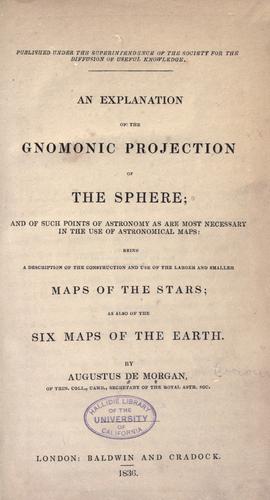 An explanation of the gnomonic projection of the sphere