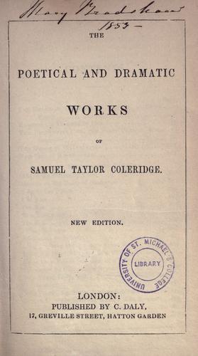 Poetical and dramatic works