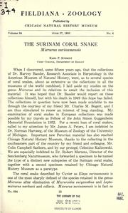 The Surinam coral snake