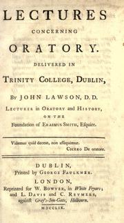 Lectures concerning oratory