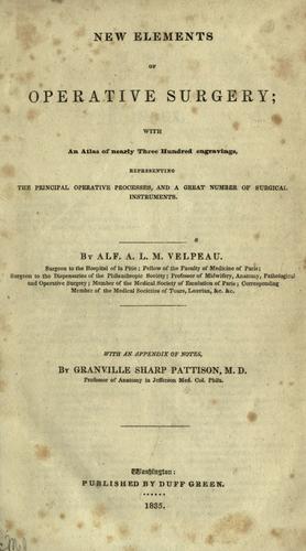 New elements of operative surgery