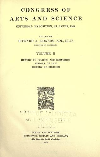 Congress of arts and science