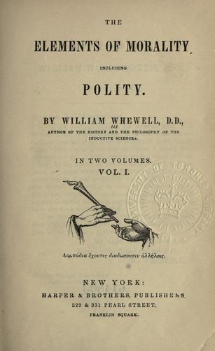 The elements of morality, including polity