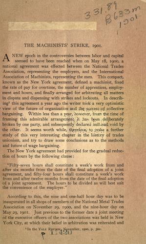 The machinists' strike, 1900