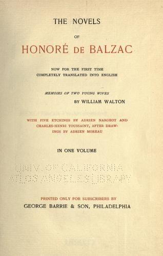 Memoirs of two young wives