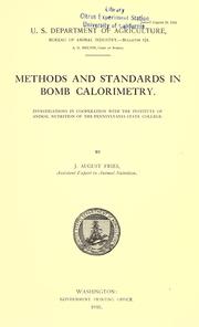 Methods and standards in bomb calorimetry