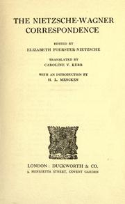 The Nietzsche-Wagner correspondence