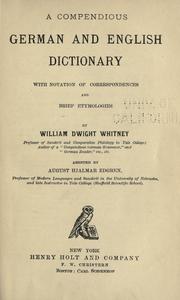 A compendious German and English dictionary