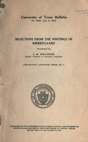 Selections from the writings of Kierkegaard
