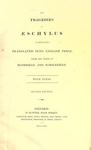 The tragedies of Æschylus