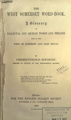 The West Somerset word-book