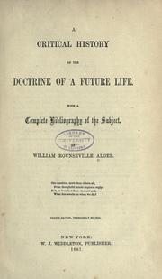 Critical history of the doctrine of a future life