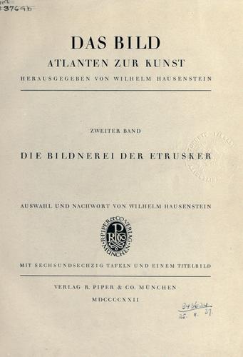 Die Bildnerei der Etrusker