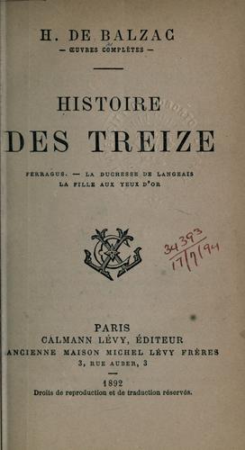 Histoire des Treize