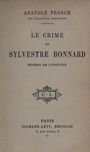 Le crime de Sylvestre Bonnard, membre de l'Institut