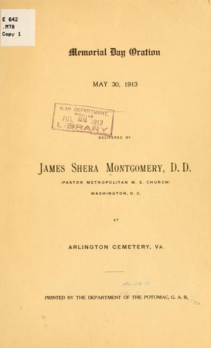 Memorial day oration, May 30, 1913