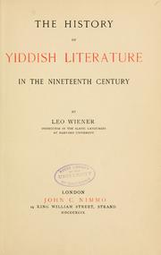 The history of Yiddish literature in the nineteenth century