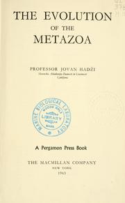 The evolution of the Metazoa