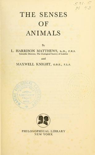 The senses of animals
