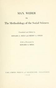 Max Weber on the methodology of the social sciences