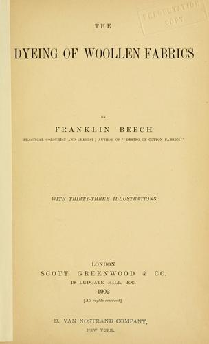 The Dyeing of Woollen Fabrics