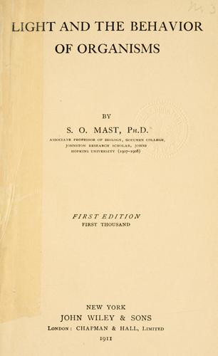 Light and the behavior of organisms