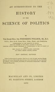 An introduction to the history of the science of politics