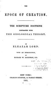 The epoch of creation