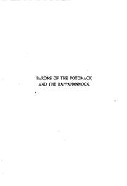 Barons of the Potomack and the Rappahannock